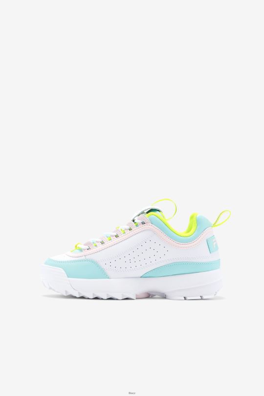 fila little kids' disruptor 2 prémiová bílá/žlutá/modrá 0668L2197 bílá/žlutá/modrá FILA