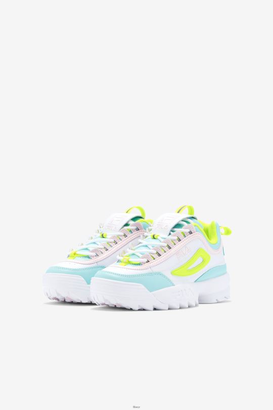 fila little kids' disruptor 2 prémiová bílá/žlutá/modrá 0668L2197 bílá/žlutá/modrá FILA