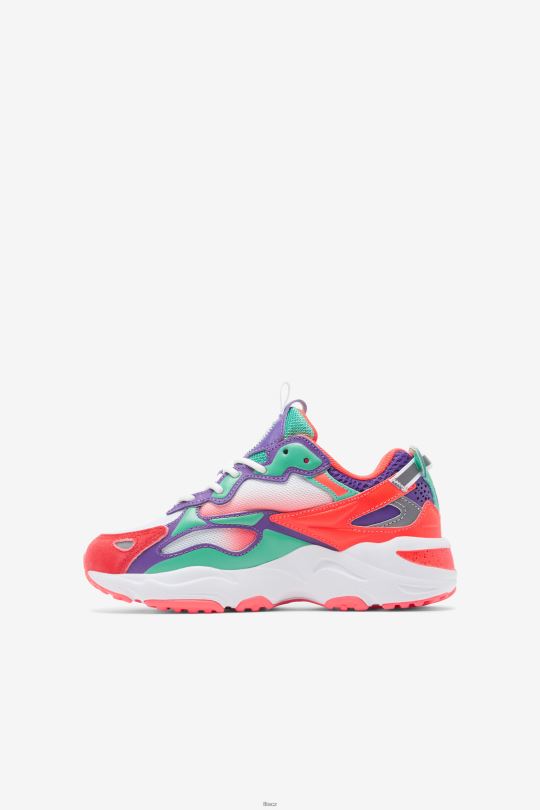 fila little kids' ray tracer apex bílá/ohnivá korálová/fialová 0668L2275 bílá/ohnivý korál/fialová FILA