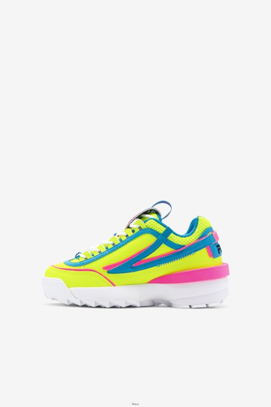 žlutá/atomová modrá/růžová little kids' disruptor 2 exp fila 0668L2190 žlutá/atomová modrá/růžová FILA