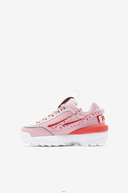 růžová/coral blush/white fila little kids' disruptor 2 zk 0668L2187 růžová/korálová tvářenka/bílá FILA