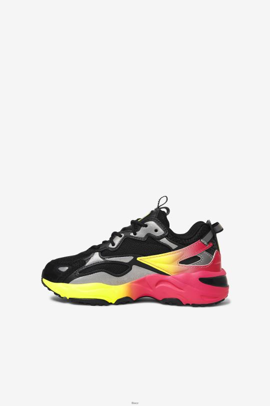 fila černá/žlutá/sytě růžová velký dětský ray tracer apex 0668L2158 černá/žlutá/sytě růžová FILA