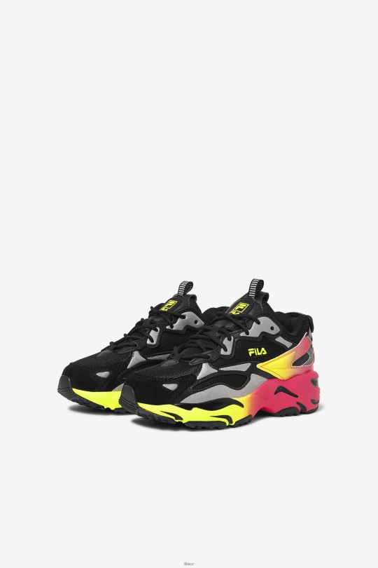 fila černá/žlutá/sytě růžová velký dětský ray tracer apex 0668L2158 černá/žlutá/sytě růžová FILA