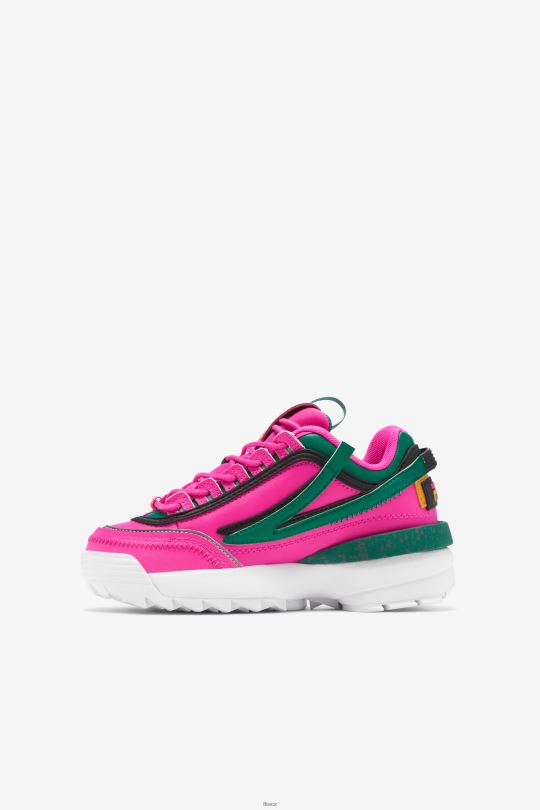fila velký dětský disruptor 2 exp. pink glo/green/gold 0668L2059 růžová glo/zelená/zlatá FILA