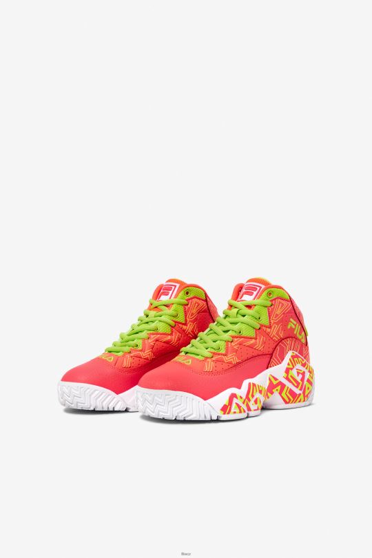 fila velký dětský mb ohnivý korál/bílá/limetkový punč 0668L2119 ohnivý korál/bílý/limetkový punč FILA