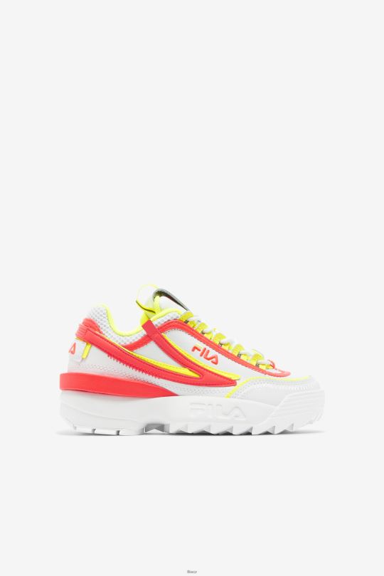 velký dětský disruptor 2 exp fila bílá/ohnivý korál/žlutá 0668L2054 bílá/ohnivý korál/žlutá FILA