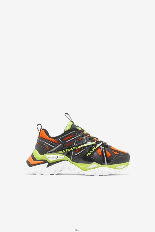 velký dětský elektrove 2 fila black/red orange/lime punch 0668L2078 černá/červená oranžová/limetková punč FILA