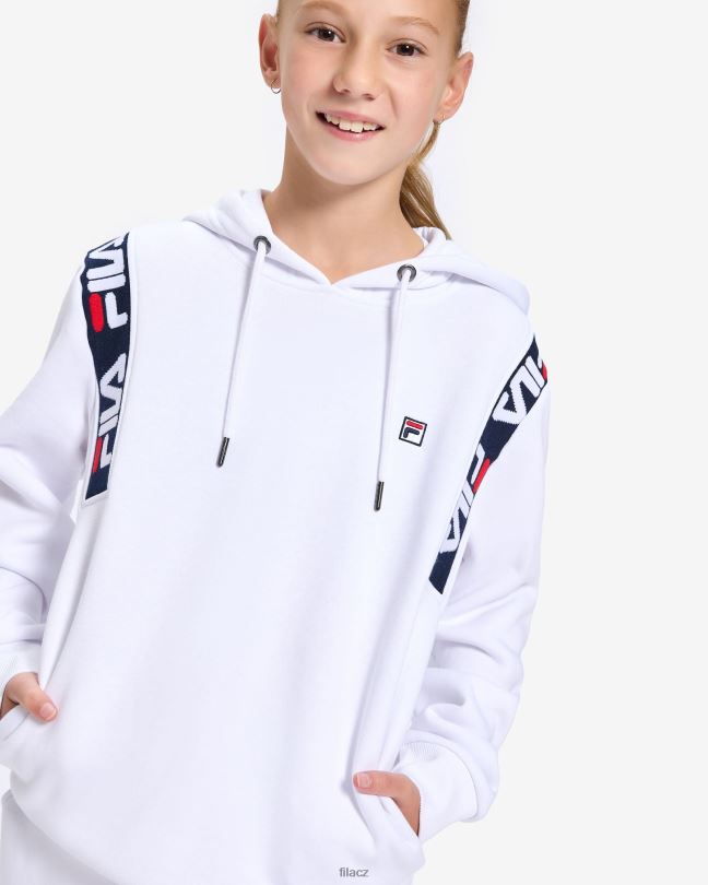 bílý fila dětský odznak 2.0 kapuce 0668L3141 bílý FILA