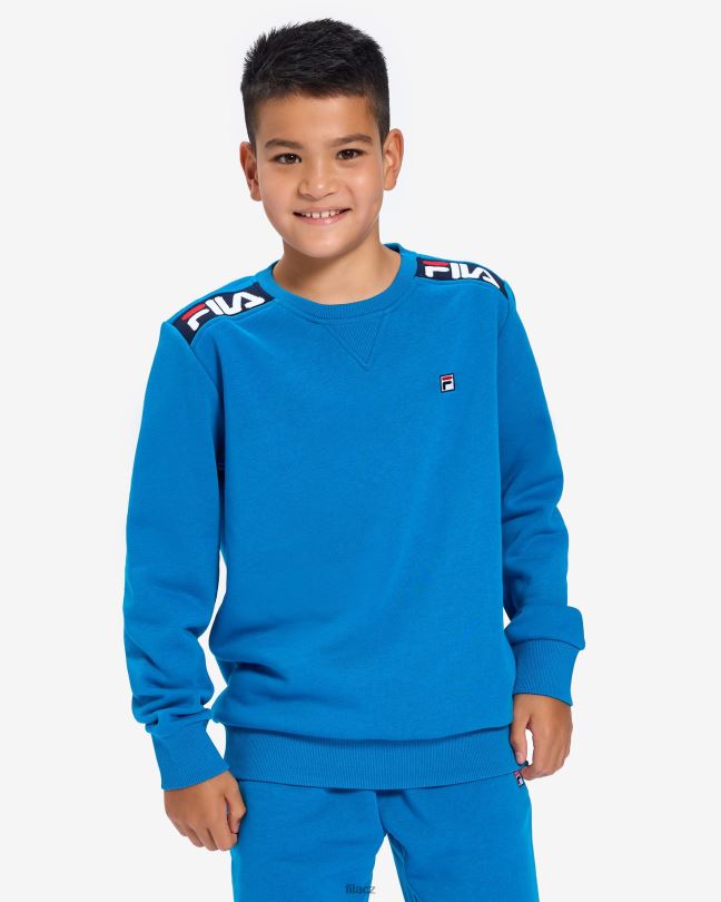 fila dětský odznak 2.0 crew mykonos modrý 0668L3145 mykonos modrá FILA