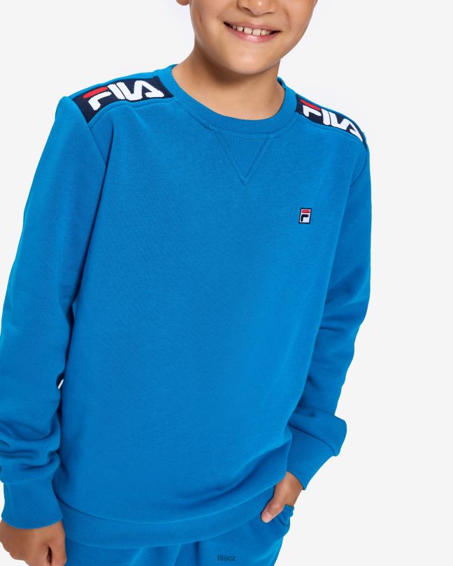 fila dětský odznak 2.0 crew mykonos modrý 0668L3145 mykonos modrá FILA