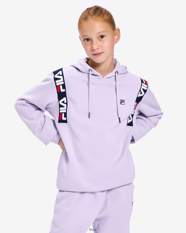 fila dětský odznak 2.0 kapuce pastelově lila 0668L3139 pastelová lila FILA