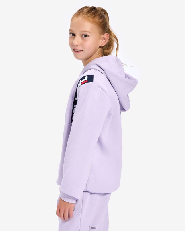 fila dětský odznak 2.0 kapuce pastelově lila 0668L3139 pastelová lila FILA