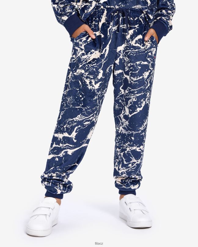 fila námořnické mramorové dětské kalhoty sloane 0668L3142 námořnický mramor FILA