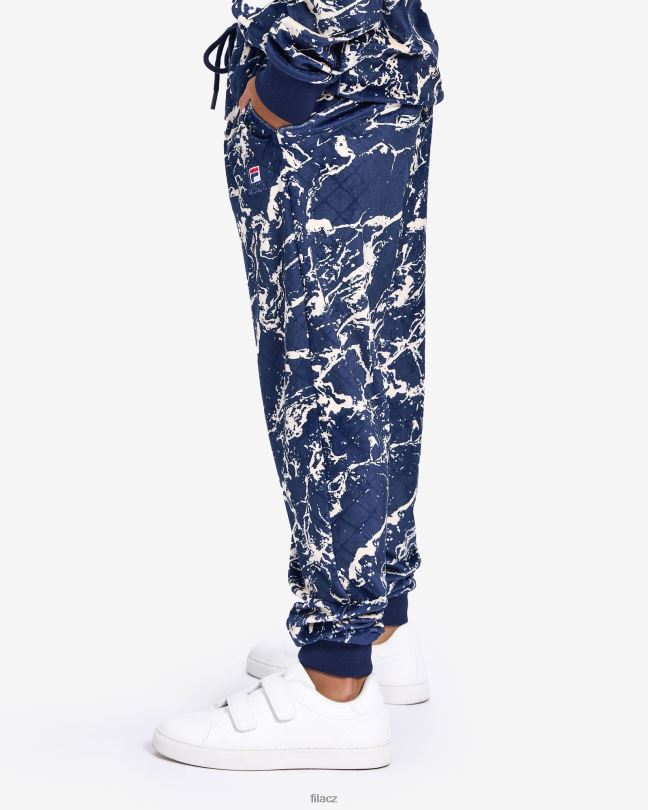 fila námořnické mramorové dětské kalhoty sloane 0668L3142 námořnický mramor FILA