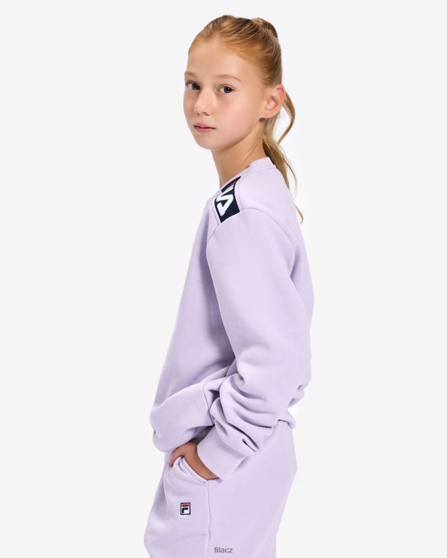 pastelově lila fila dětský odznak 2.0 crew 0668L3147 pastelová lila FILA