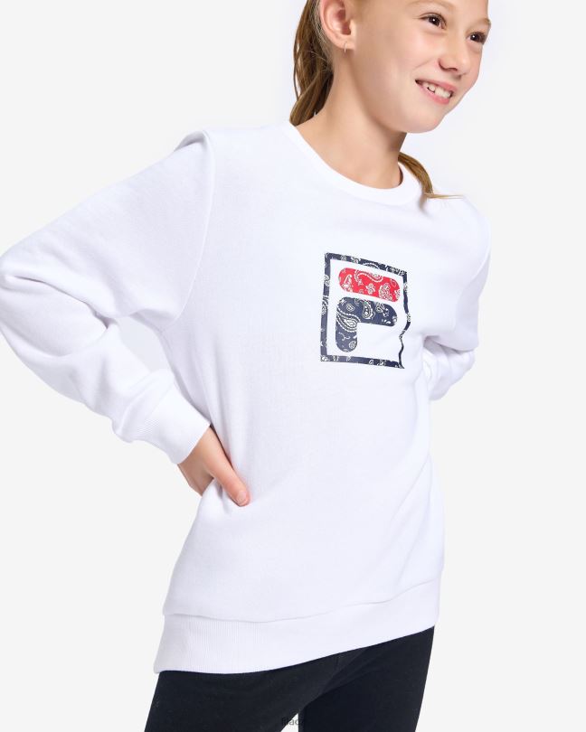 fila bílá natasha girls crew 0668L3154 bílý FILA
