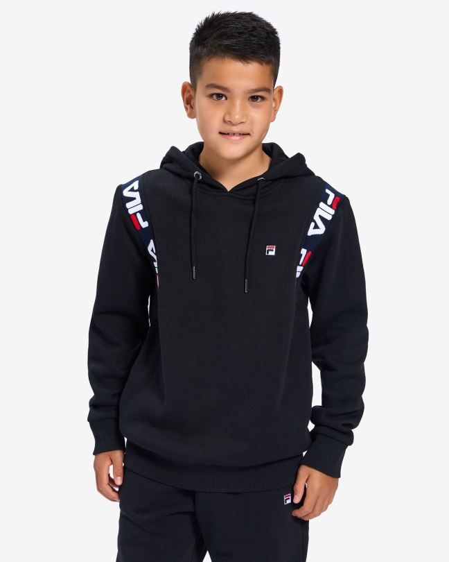 fila černý dětský odznak 2.0 kapuce 0668L3094 Černá FILA