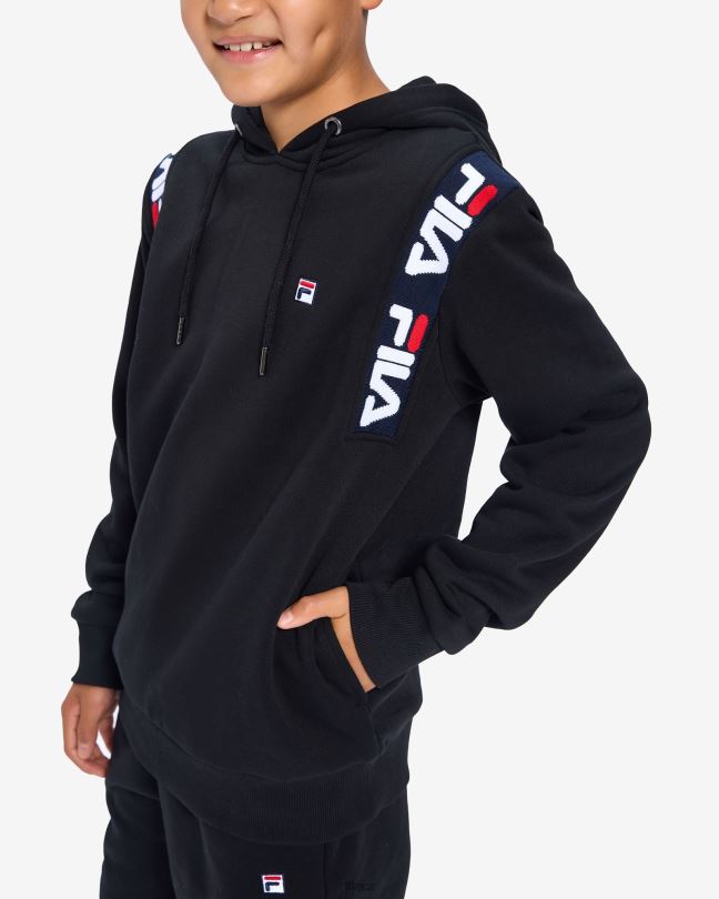 fila černý dětský odznak 2.0 kapuce 0668L3094 Černá FILA