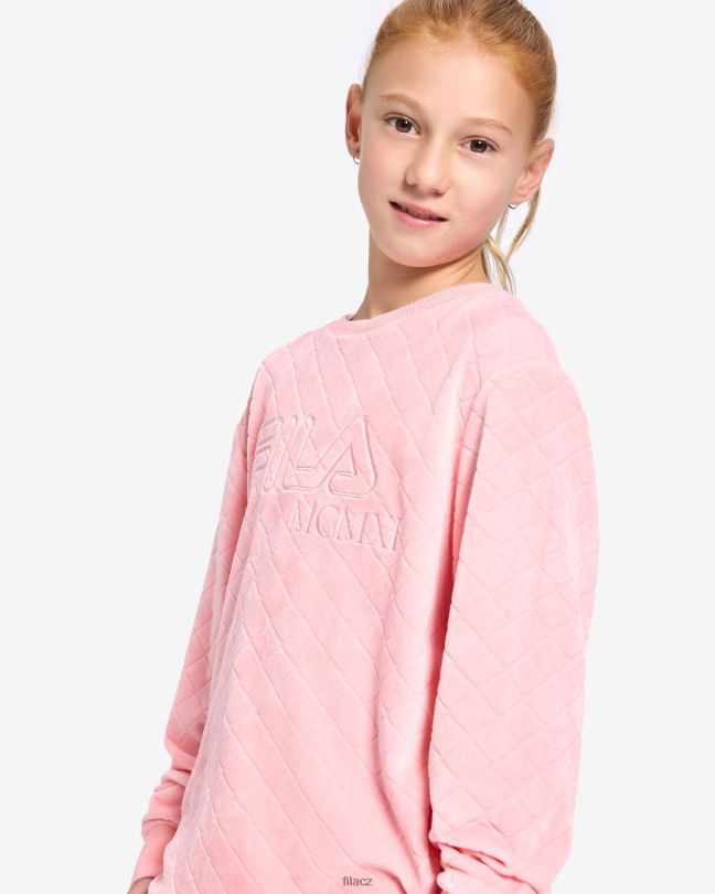 fila světle růže dětská sloane crew 0668L3106 bledá růže FILA