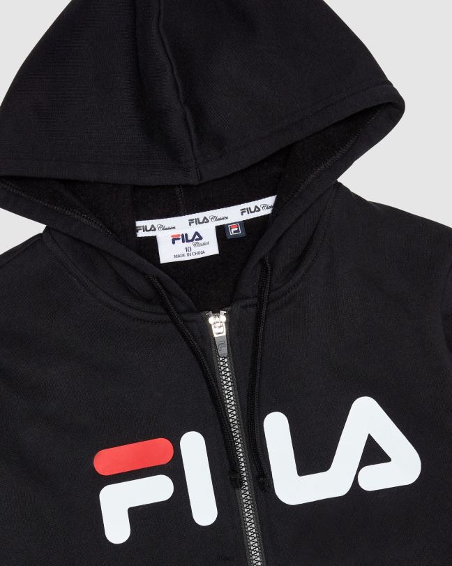 klasická dětská mikina s kapucí černá fila 0668L3101 Černá FILA