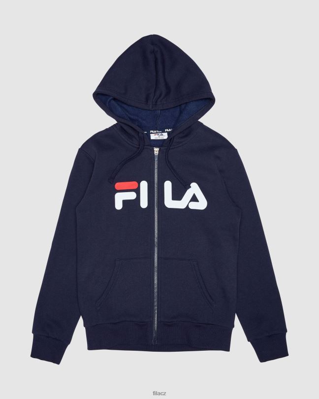 nová klasická dětská mikina na zip s kapucí navy fila 0668L3093 nové námořnictvo FILA