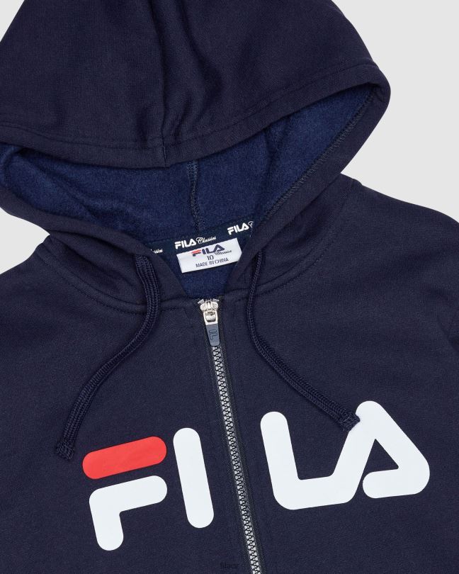 nová klasická dětská mikina na zip s kapucí navy fila 0668L3093 nové námořnictvo FILA