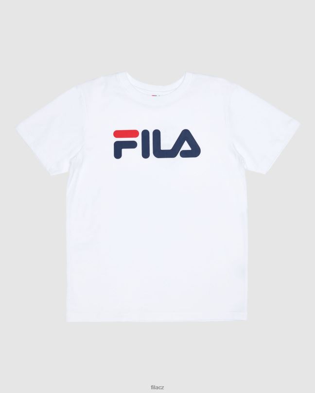 bílé klasické dětské tričko fila 0668L3096 bílý FILA