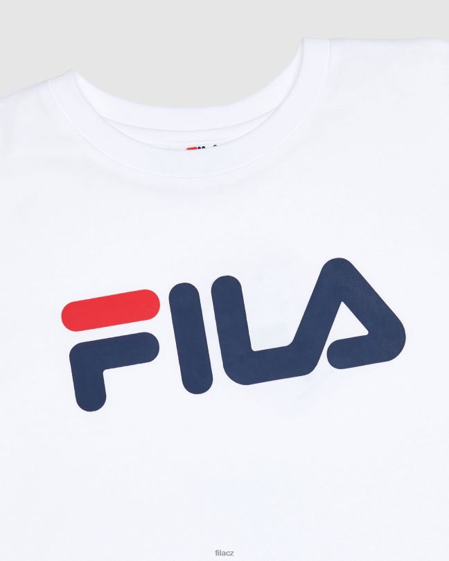 bílé klasické dětské tričko fila 0668L3096 bílý FILA