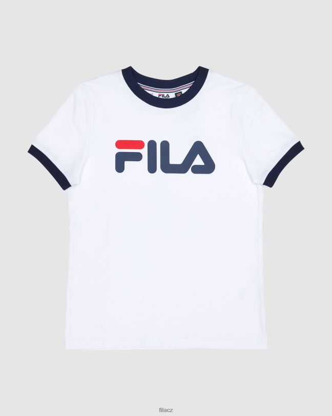 bílé klasické dívčí ringer tričko fila 0668L3132 bílý FILA