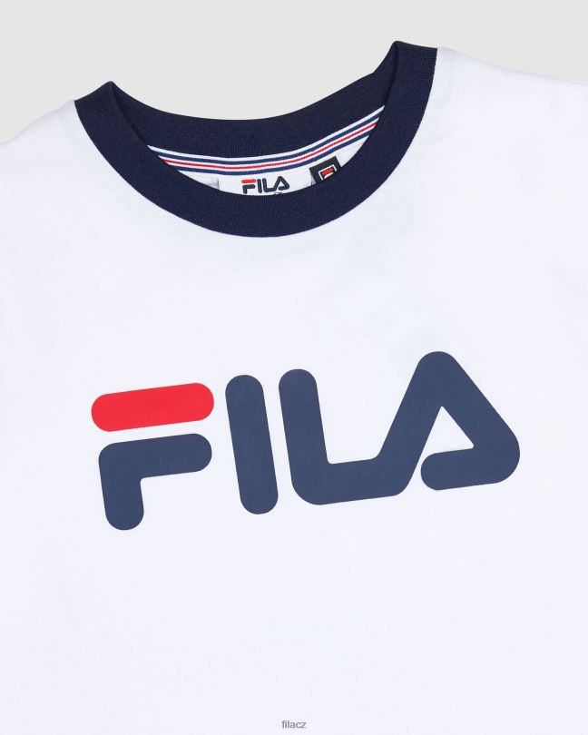 bílé klasické dívčí ringer tričko fila 0668L3132 bílý FILA