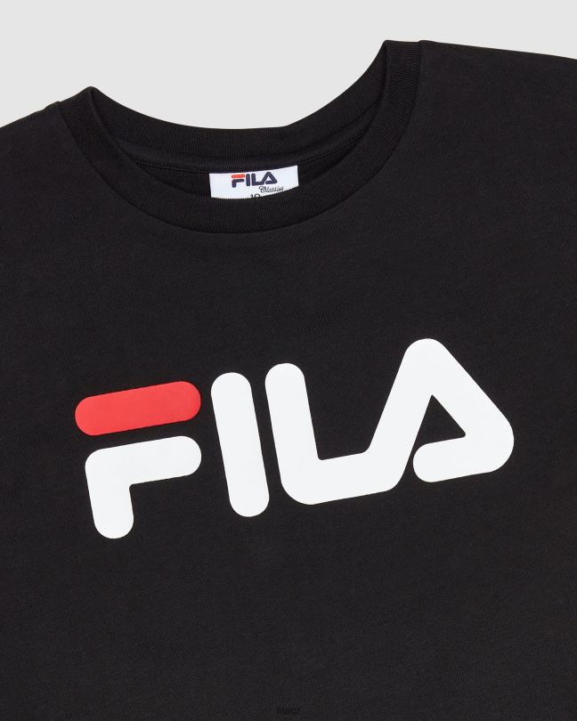 černé klasické dětské tričko fila 0668L3114 Černá FILA