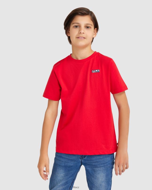 červené dětské tričko fila parker 0668L3081 Červené FILA