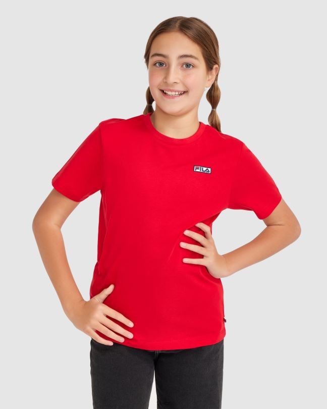 červené dětské tričko fila parker 0668L3081 Červené FILA