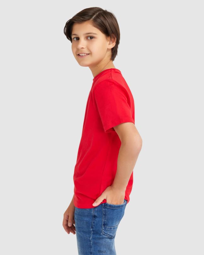červené dětské tričko fila parker 0668L3081 Červené FILA