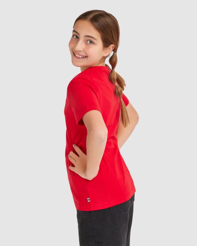 červené dětské tričko fila parker 0668L3081 Červené FILA