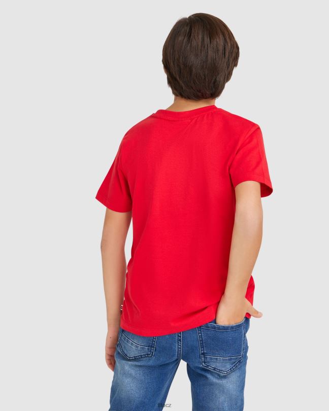 červené dětské tričko fila parker 0668L3081 Červené FILA