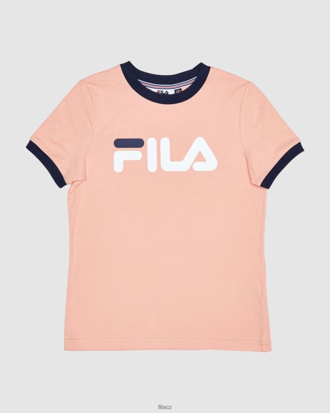 fila klasické dívčí ringer tee mellow rose 0668L3127 jemná růže FILA