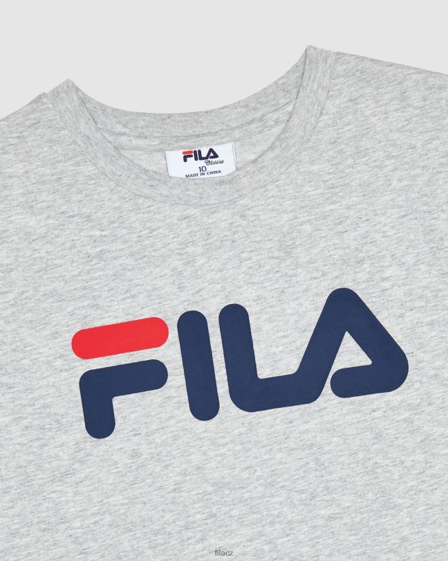 klasické dětské tričko stříbrné marle fila 0668L3113 stříbrný marle FILA