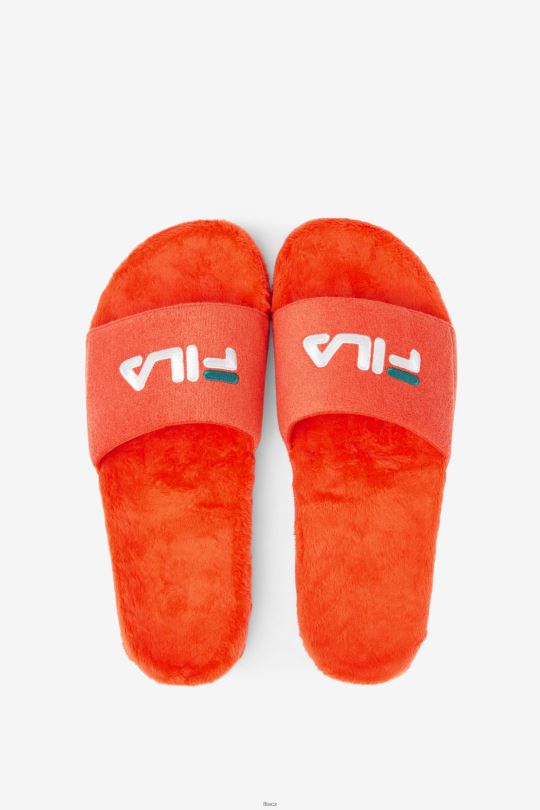 cherry tomato/bayou/white fila froté drifter slide 0668L207 cherry rajčátka/bayou/bílá FILA