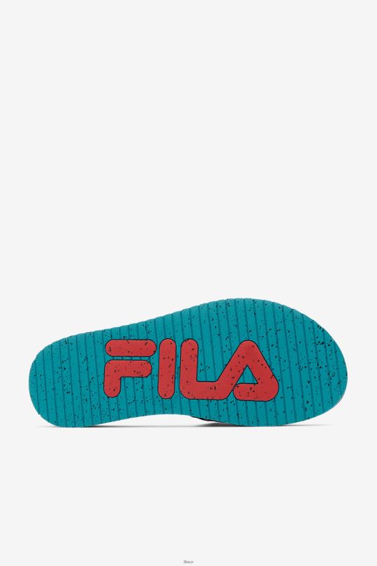 fila černá/capri breeze/červená pánská lunární skluzavka 0668L184 černá/capri vánek/červená FILA
