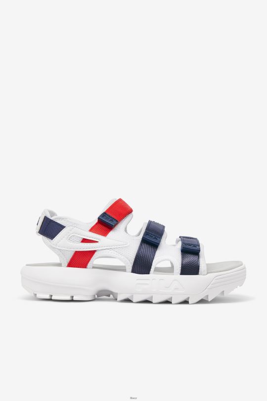 fila pánský disruptor sandál bílá/námořnická/červená 0668L187 bílá/námořnická/červená FILA