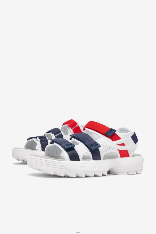 fila pánský disruptor sandál bílá/námořnická/červená 0668L187 bílá/námořnická/červená FILA