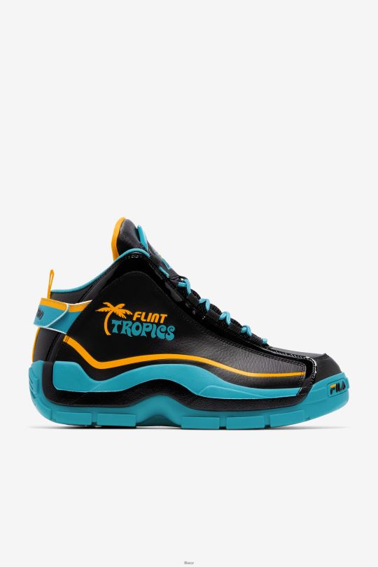 pánský grant kopec 2 x semi-pro fila černá/zelenozelená/zinnia 0668L2 černá/zelenozelená/cínie FILA
