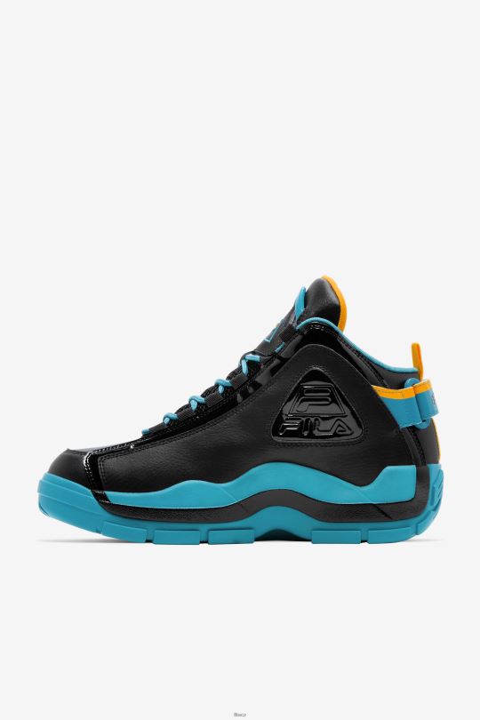 pánský grant kopec 2 x semi-pro fila černá/zelenozelená/zinnia 0668L2 černá/zelenozelená/cínie FILA