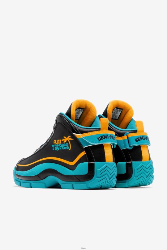 pánský grant kopec 2 x semi-pro fila černá/zelenozelená/zinnia 0668L2 černá/zelenozelená/cínie FILA