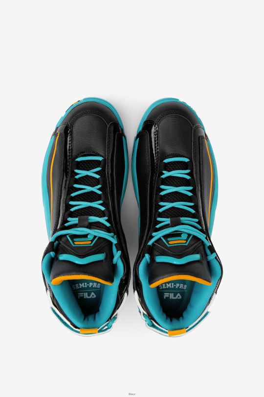 pánský grant kopec 2 x semi-pro fila černá/zelenozelená/zinnia 0668L2 černá/zelenozelená/cínie FILA