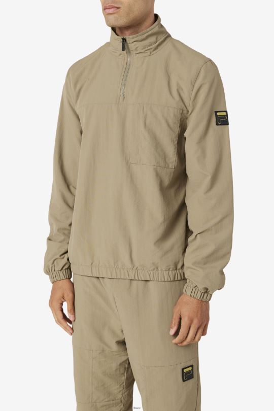 Fila covert zelená magnus 1/4 zipová tepláková bunda 0668L886 skrytá zelená FILA