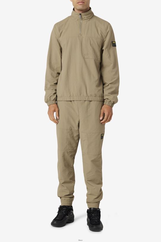 Fila covert zelená magnus 1/4 zipová tepláková bunda 0668L886 skrytá zelená FILA