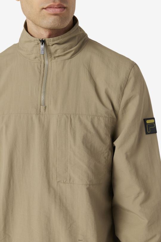 Fila covert zelená magnus 1/4 zipová tepláková bunda 0668L886 skrytá zelená FILA