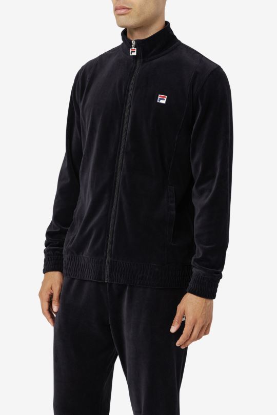 Fila černá o-fit velurová bunda 0668L826 Černá FILA